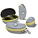 BLUPOND Knight Visor Large Sunglasses Case with Metal Carabiner & Zipper - EVA Semi Hard Frame Glasses Case for Men & Women