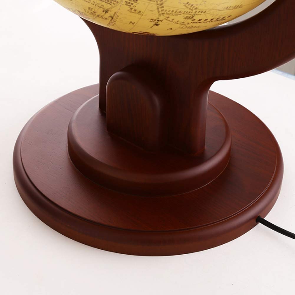 Globes du monde en bois massif rétro, ornement de carte, taille moyenne, HD, bureau, salon, salle d'étude, modèle 9 pouces