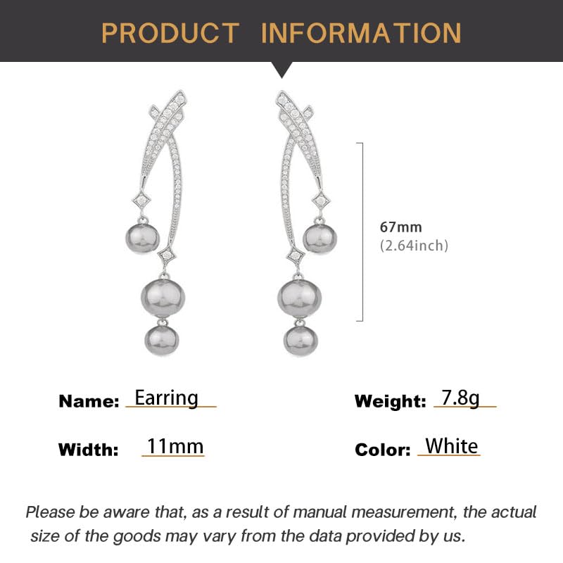 14K Gold Moissanite Freshwater Pearl Drop Earrings, Unique Cross-Line Design, Elegant Long Dangle Jewelry Gift for Her2