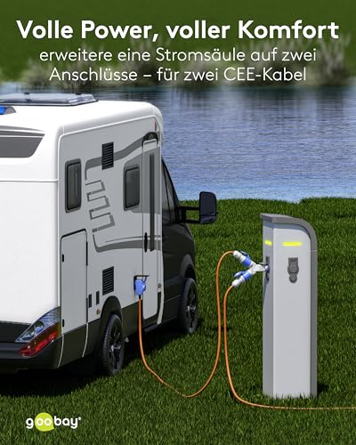 GOOBAY CEE-Adapter Y, 76236, Stecker zu 2X Kupplung