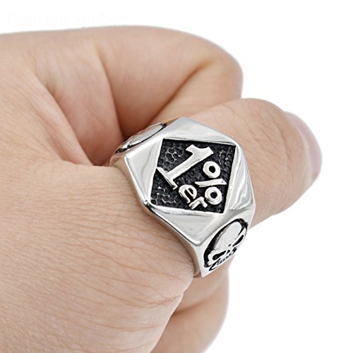 Image of Genuine Stainless Steel Ring Jewelry for Men Fashion Punk Biker Skull Rings