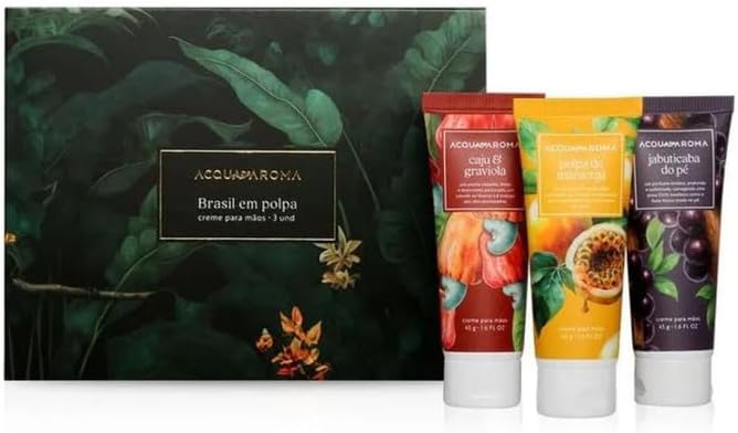 Kit Creme para Mãos Tropicaliza 45g c/ 3und Brasil em Polpa Acqua...