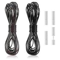 2 Rolle 5M Lederschnur,Lederband für Ketten,Lederband 2mm Rund,Basteln Lederbänder für Halsketten,Reißfeste Lederschnüre,Lederriemen,Vintage Band Faden zum Armband Schmuck Schnürsenkel DIY Handwerk