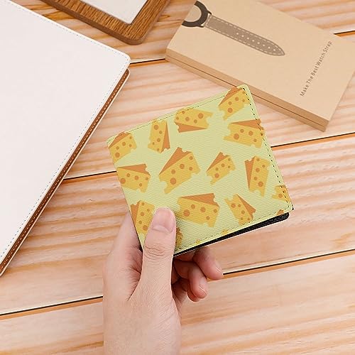 Food Themed Tasty Cheese Wallet for Women & Men Bifold Leather Graphic Card Coin Purse One Size3