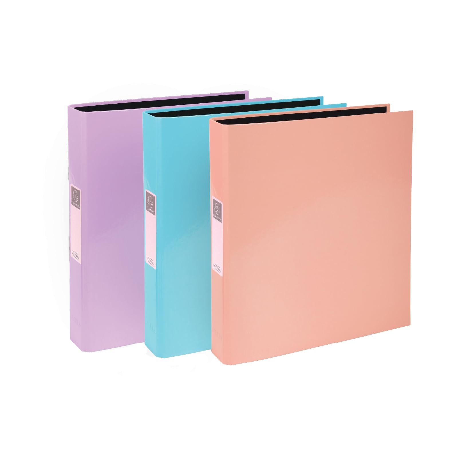 Exacompta A4 Ring Binder, 30mm Spine, 2 Ring, Document Folder, Assorted, Pack of 3 in Pastel Colours, Stationery Folders for Filing Paperwork and Document Organisation - 226/0009Z