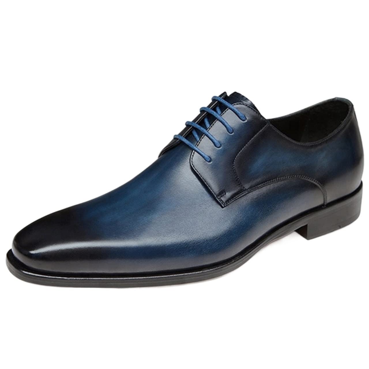 Stivali Moda Scarpe for Gli Uomini Allacciati Rotondi Scarpe da Toe brunite in Pelle Anti-Slitta può Guidare la Tendenza