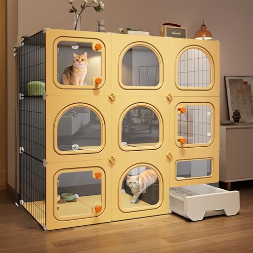 猫 ケージ 折りたたみ トイレ付き 1/2/3段 大型 引き出し 猫ゲージ 通気性が良い 脱走防止 子猫 掃除しやすい 大きい キャットゲージ ねこ ケージ 取り外し可能 おしゃれ 猫用 室内猫小屋 快適なスペース 室内用 ペット用品 猫ゲージトイレ付き