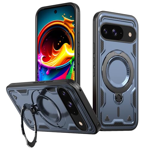 Wousunly �P�[�X�݊���������܂�Google Pixel 11 Pro �P�[�X�N���A �����O�t�� �X�}�z�P�[�X For Google Pixel 11 Pro �����O360°��]�ԍڃz���g�уJ�ϏՌ�TPU�����h�~���^�S�ʕی�C�_�[�N�u���[
