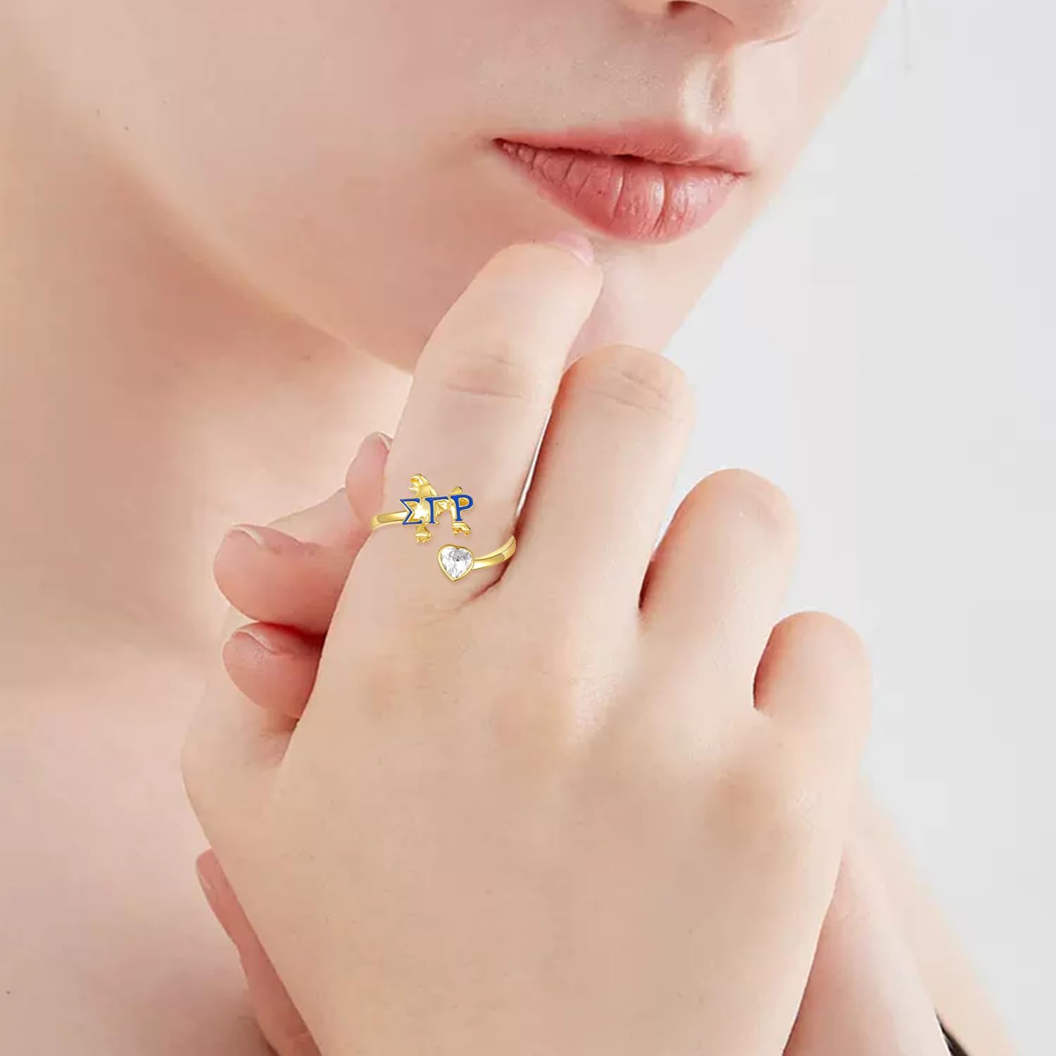 925 Sterling Silver SGRho Sorority Ring – Meaningful SGRho Gifts for Sorority Sisters Women