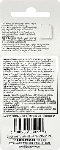 Mirror Clip Wide Channel Hillman 121069 pour fixation murale robuste - 4