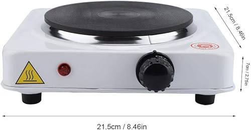 Miniatura 6 de Encimera 1000W, estufa eléctrica portátil con control de temperatura ajustable, té café leche hogar placa eléctrica individual, ahorro de energía y