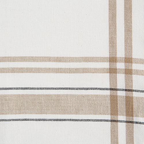 DII French Stripe Dining Table Collection Farmhouse Style Table Runner, 14x72 Inches, White Chambray - Image 2