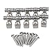 Yibuy 10PCS Guitar Roller String Trees Retainers Chrome Guitar String Trees w/Screws