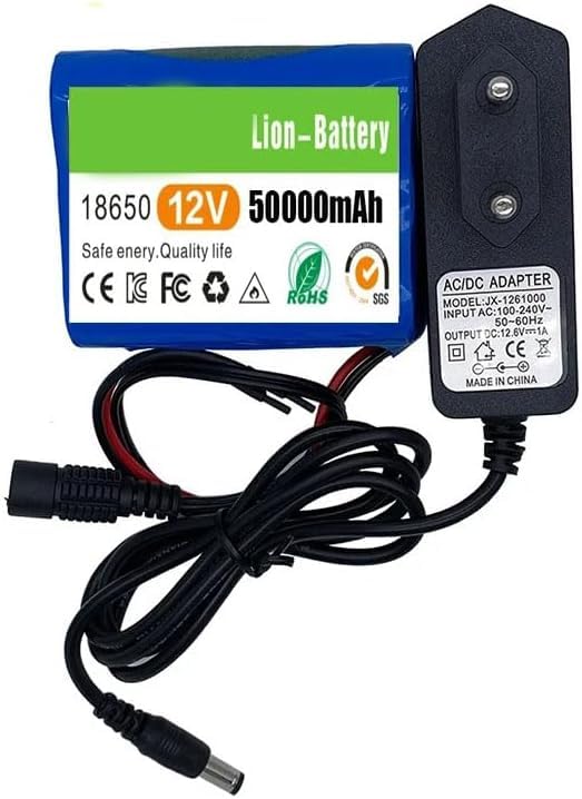 18650 Batterie Lithium-ION 12v 50000mah 3s2p Batterie De Remplacement Rechargeable avec BMS Et Chargeur