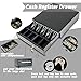 Cash Register Drawer -SUNCOO 16 Inch Money Box 5 Bill 8 Coin Removable Coin Tray Lock/POS Machine RJ11/RJ12 Interface/Key-Lock,Black