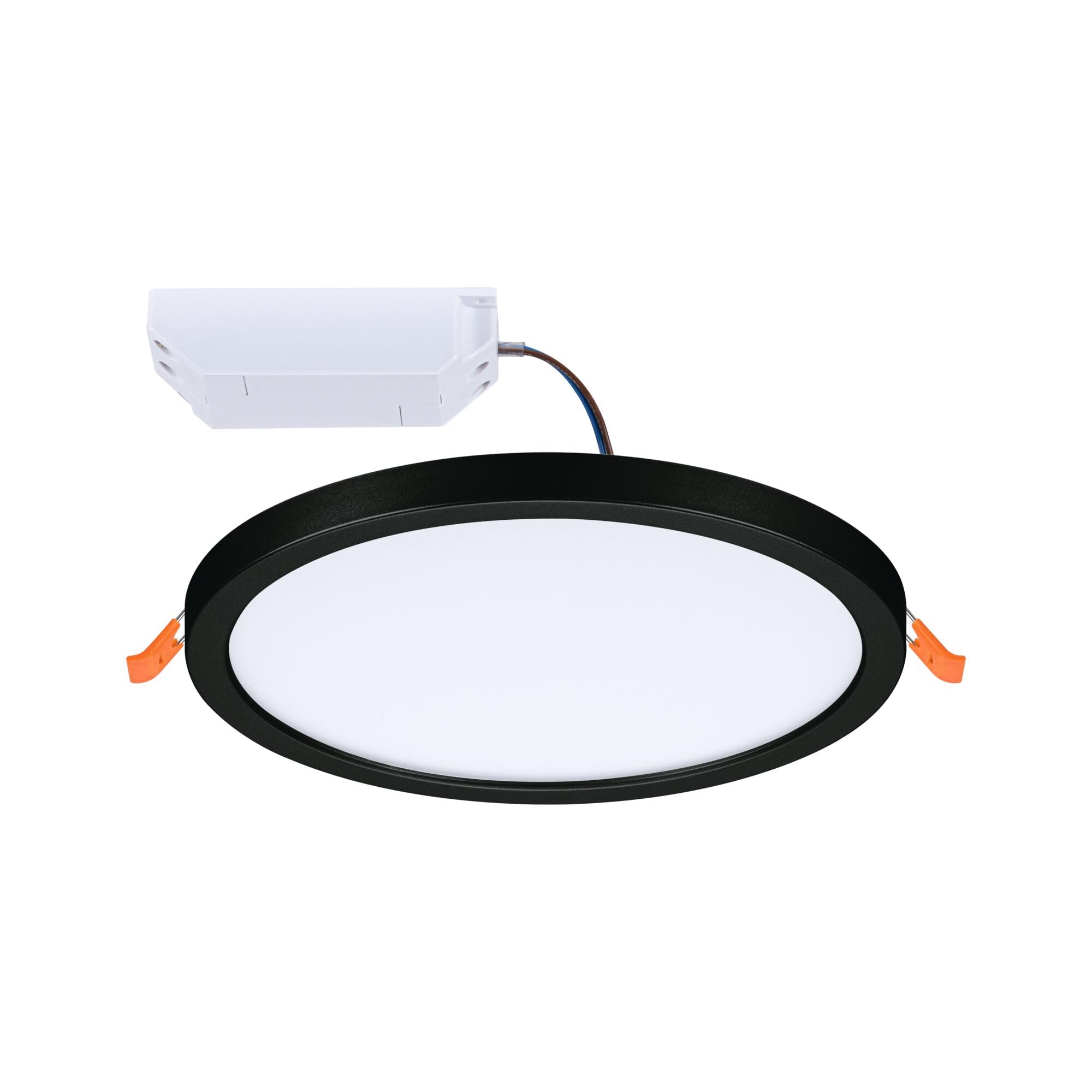 Paulmann 79963 LED Panel Einbaupanel Areo IP44 175mm rund incl. 1x13 W Warmweiß Schwarz Kunststoff Beleuchtungssystem 4000 K