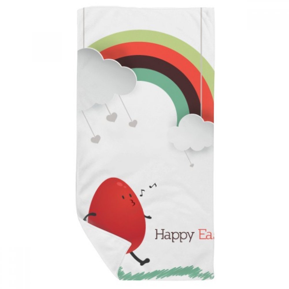 Serviette de bain Pâques 35x70cm idéale pour la toilette des enfants