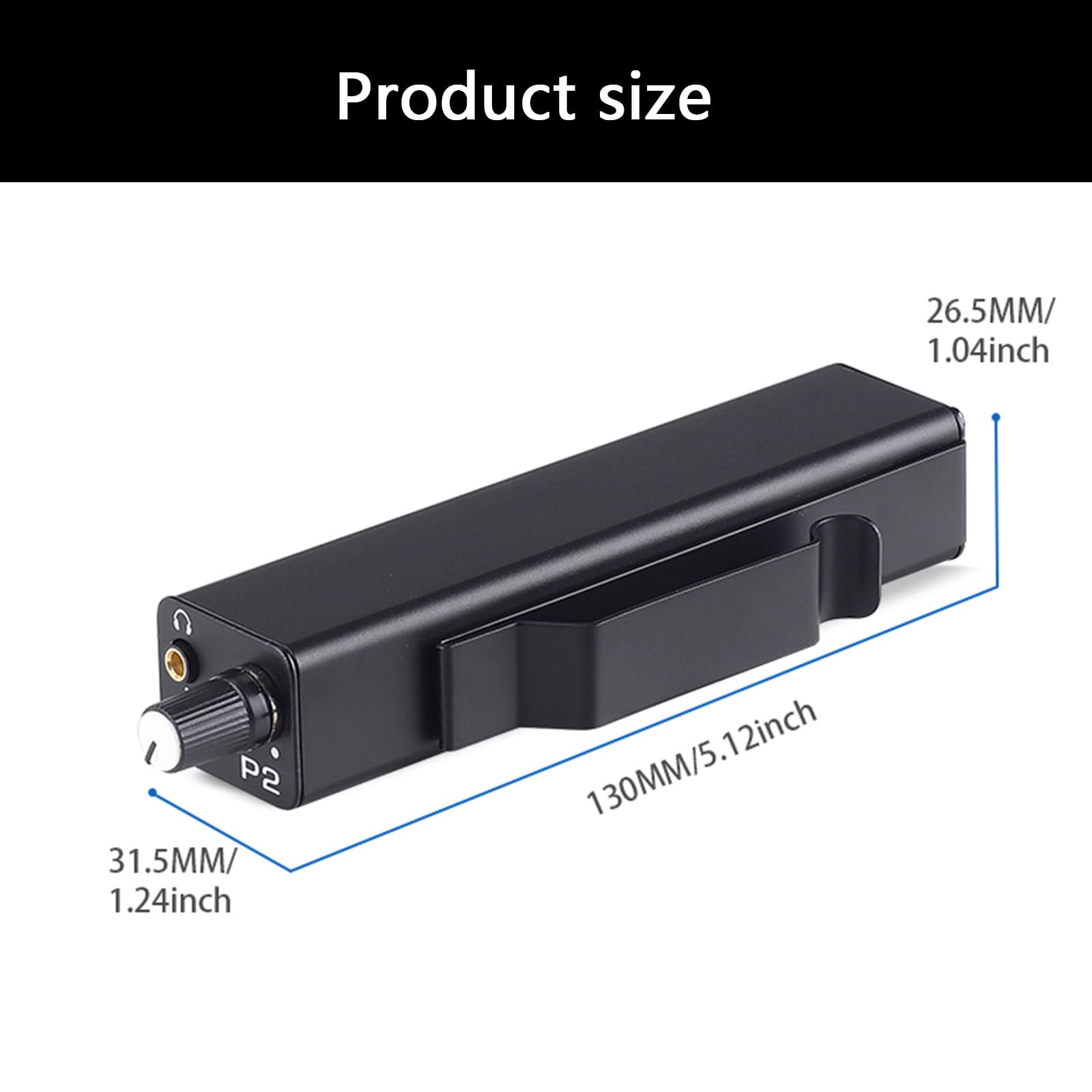 Amplificatore stereo in metallo per cuffie universalmente, amplificatore in-ear per viaggi e uso domestico, amplificatore portatile per cuffie con audio ad alta fedeltà