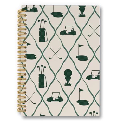 Cahier vintage club de golf aux finitions soignées pour des fournitures de bureau élégantes