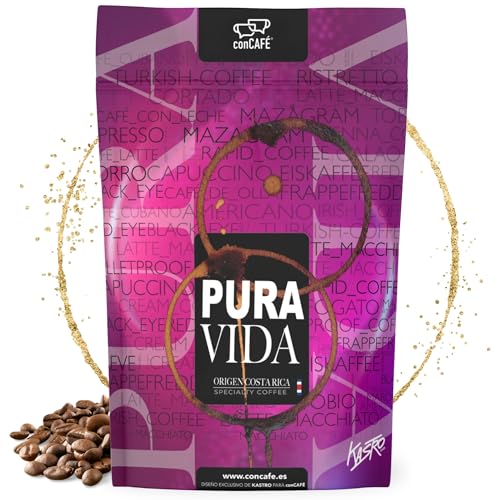 Los 10 mejores cafés en grano de Costa Rica conCAFÉ | Café en Grano de Especialidad | Origen Costa Rica | 100% Arábica | Specialty Coffee 85.25 puntos SCA | Tueste Natural y Artesanal | Paquete 500g