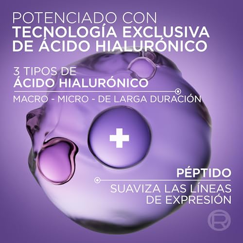 Miniatura 5 de L'Oréal Paris Revitalift Filler Sérum Antiarrugas con Ácido Hialurónico, Péptidos. Nº1 del Mundo. Hidratación Duradera y Profunda. Ilumina y Rellena en 1H. Inspirado en Cosmética Coreana, 30ml