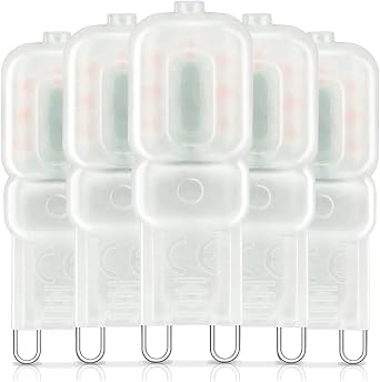 G9 LED Light Bulbs Dimmable 3W 25W Halogen lamp Replacement,Warm White 3000K, 120V AC, 360 Degree Beam Angle,Pack of 5