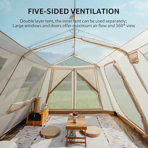 Carpa Naturehike para 8 personas con porch y footprint miniatura 6