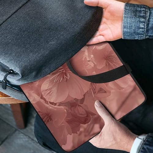 Bolso bandolera para laptop con diseño de flores durazno miniatura 2