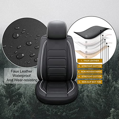 Ttx Car Seat Covers Custom Fit For Dodge Dart 2013-2016 Full Set Seat Covers Waterproof Faux Leather Vehicle Cushion Cover With Airbag(5 Seats) #TOP3
