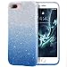 iPhone 8 Plus Case, MILPROX iPhone 7 Plus Glitter Sparkly Pretty Cute Premium 3 Layer Hybrid Anti-Slick/Protective/Soft Slim Thin Case for Girls/Women iPhone 7 Plus / 8 Plus - Blue Silver