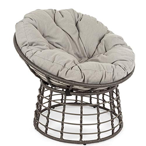 BIZZOTTO Chair Indoor Outdoor Rattan with Cushion Molly Egg Crib Relax