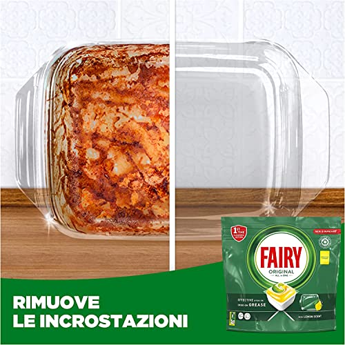 Fairy Original Pastiglie Lavastoviglie, 145 Capsule, Limone, Detersivo Con Azione Pulente Al Primo Lavaggio, Efficace Sul Grasso Incrostato Con Azione Brillante - Immagine 1