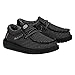 HEYDUDE Boy's Wally Youth Sport Mesh Black Size 4 | Boy's Shoes | Boy's Slip-On Loafers | Comfortable & Light-Weight