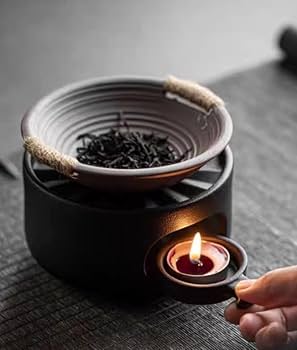 Amazon｜手付茶香炉 茶香炉 陶器アロマ炉 茶香炉一式セット 陶器