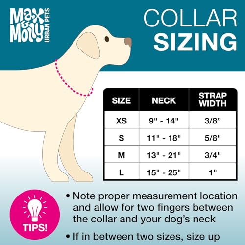 Max & Molly Sailor Hundehalsband mit Sicherheits-QR-Code, Hundemarke, weich, verstellbar und wasserdicht, niedliches Sommer-Strand-Themen-Designs für Mädchen und Jungen, Hunde und Welpen, Größe M