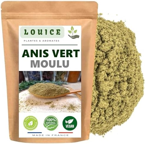 Anís Verde Orgánico en Polvo 100G - Especia Natural para una Cocina Deliciosa - Bolsa Fresca - Condimento Saludable con Anís Verde Orgánico en Polvo 100G para Realzar Tus Platos Dulces y Salados