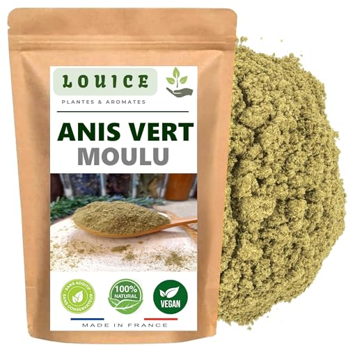 Anís Verde Orgánico en Polvo 100G - Especia Natural para una Cocina Deliciosa - Bolsa Fresca - Condimento Saludable con Anís Verde Orgánico en Polvo 100G para Realzar Tus Platos Dulces y Salados