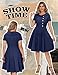 Wedtrend Church Dresses for Women 1940s Style Vintage 50s Housewife Costume Cap Sleeve Knee Length Vintage 1950s Cocktail Dresses for Women WTP20007NavyS