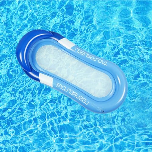 Luftmatratze Pool Hängematte, Aufblasbares Schwimmbett, Schwebende Luftmatratze mit Mesh, Pool Matratze, Schwimmsessel Hängematte Aufblasbare, Pool Hängematte, Für Strand, See & Garten