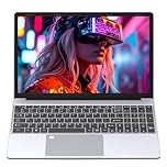 Amita 15.6 Inch Laptop with Full HD Display, Fingerprint Access & Backlit Keyboard, 16GB Memory & 512GB Solid State Storage, Silver Notebook for Study and Daily Work