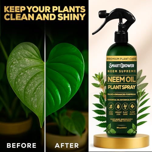 Image of Neem Oil Spray for Plants Botanical Blend - Plant Wash with Natural Essential Oils, Simple Ready-to-Use Plant Spray for Gardens, Houseplants, Indoor & Outdoor Plants - 8 oz