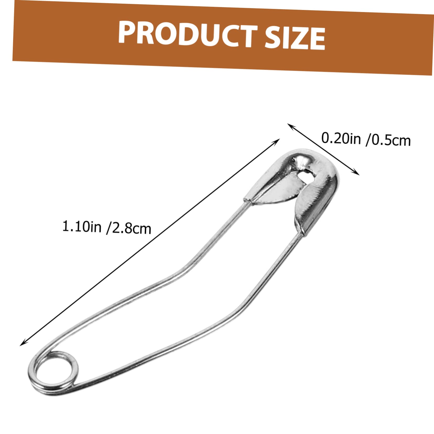 ERINGOGO 200pcs Curved Safety Pins for Clothing Fancy Safety Pins in Colors Metal Quilting for Badge Brooch Backs Bridegroom Brooch DIY