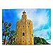 España Sevilla Rompecabezas para Adultos, 500 Piezas de Madera, Regalo de Viaje, Recuerdo, 20.4 x 15 Pulgadas