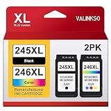Valinkso 245XL 246XL Ink Cartridges Combo Pack for Canon PG-245XL CL-246XL Compatible with Canon Pix
