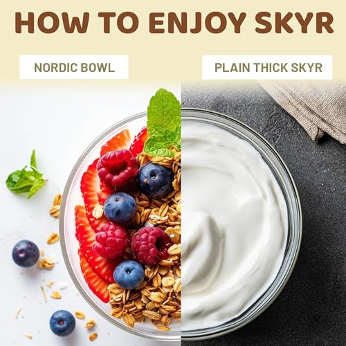 Image of Alla's Posh Flavors COMBO Icelandic Yogurt Starter SKYR CULTURE & YOGURT STRAINER, Non-GMO, 100% Veg, Make High Protein Less Fat Skyr at Home Easily | Works with Milk Powder | Make Batch-after-Batch | Lab Tested Cultures & Rennet | Imported from Europe (Strainer & Culture)