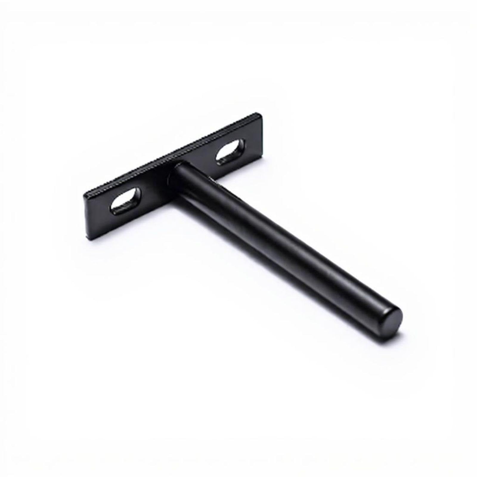 T-Shaped Unseen Shelf Bracket, unnoticeable Suspended Wall Mount, Sturdy Metal Support for Home Decor Black 10.4cm | Storage Rack for Home | Wall Mounted Rack-image-7