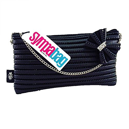 Sac d'embrayage Zanzibar Noir fini les pochettes lourdes SYASTUCCIOFIOCCOCATENELLA
