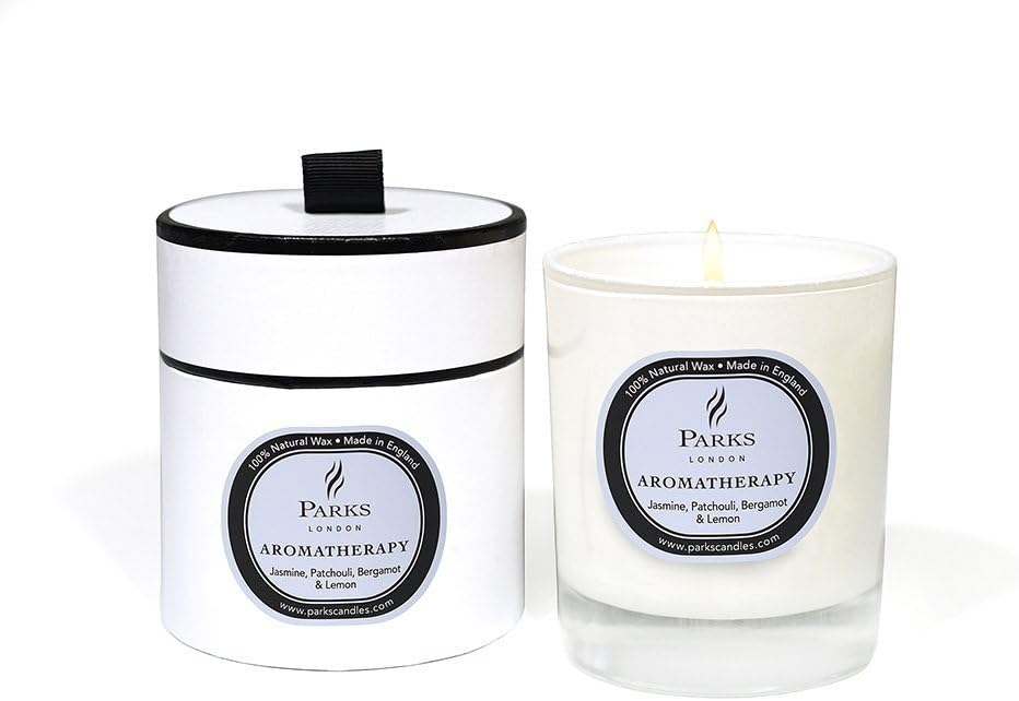 Jasmine, Patchouli, Bergamot & Lemon - Aromatherapy Scented Candle Gift-Boxed - Parks Candles