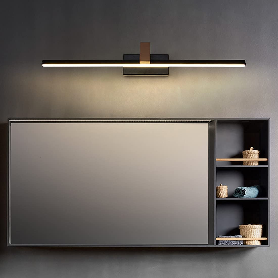 Badezimmer Spiegelleuchte mit LED Spiegel Frontleuchte Spiegelleuchte LED Badleuchte Neutralweiß 4000K, Badspiegel Beleuchtung IP44, LED Bilderleuchte, Die