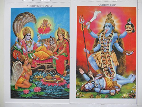 INDICA CARDS - Cartoline miste con divinità indù e...